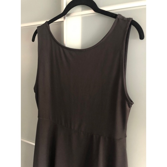 H&M Black Shiny Spandex Skater Dress - Picture 4 of 6